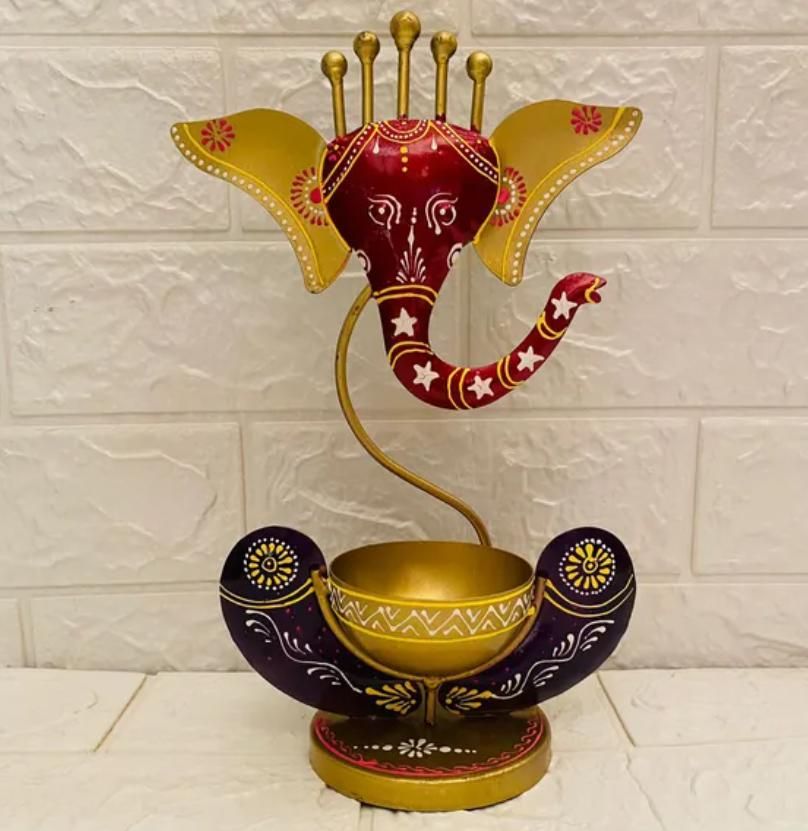 Divine Ganesha Tealight Candle Holder – Elegant Spiritual Home Decor